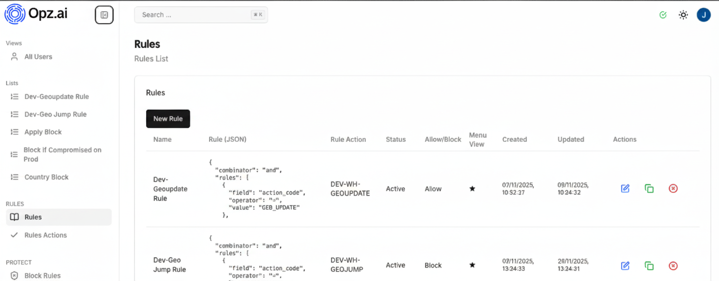 Iris dashboard screenshot